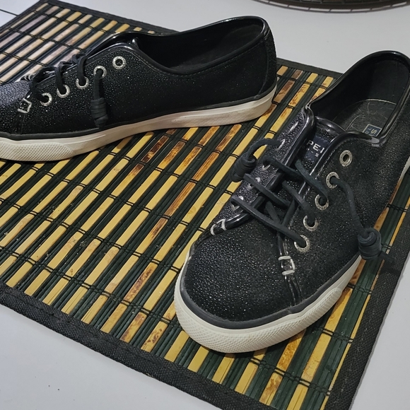 Sperry Top Sider Seacoast Lace Up Shoe Women US 7 Black Sts94859 - Picture 3 of 4